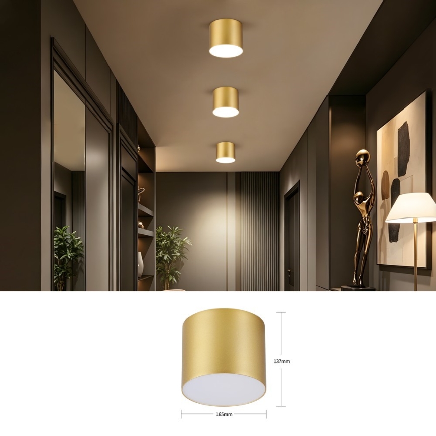 Immax NEO 07318L - Dimbare LED-plafondlamp RONDATE LED/32W/230V Ø 16,5 cm Wi-Fi Tuya goud