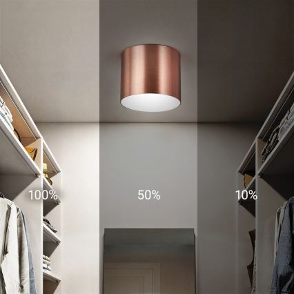 Immax NEO 07319L - RONDATE dimbare LED-plafondlamp 18W/230V Ø 11,5 cm Wi‑Fi Tuya roségoud