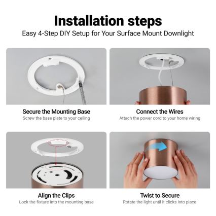 Immax NEO 07320L - Dimbare LED-plafondlamp RONDATE LED/32W/230V Ø 16,5 cm Wi-Fi Tuya roségoud