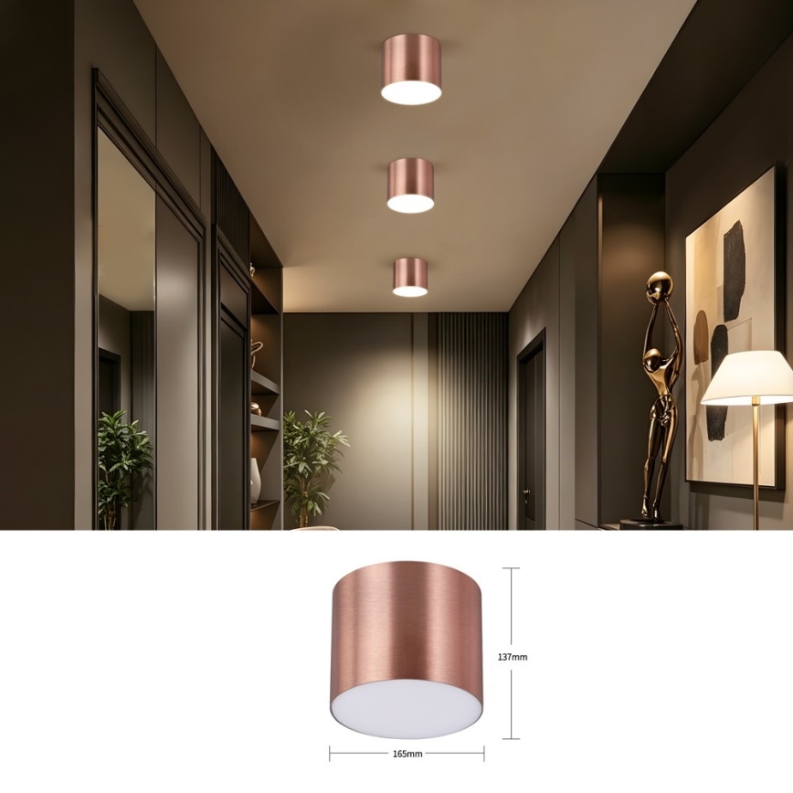 Immax NEO 07320L - Dimbare LED-plafondlamp RONDATE LED/32W/230V Ø 16,5 cm Wi-Fi Tuya roségoud