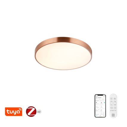 Immax NEO 07321L - dimbare LED-plafondlamp NEO LITE SEMPLICI LED/36W/230V Ø 40 cm Tuya roségoud + afstandsbediening