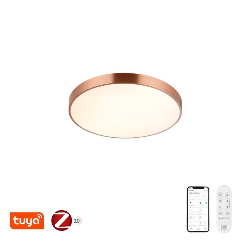 Immax NEO 07321L - dimbare LED-plafondlamp NEO LITE SEMPLICI LED/36W/230V Ø 40 cm Tuya roségoud + afstandsbediening