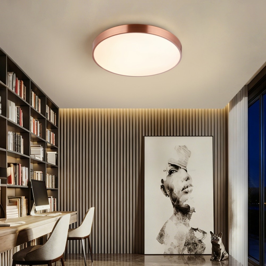 Immax NEO 07321L - dimbare LED-plafondlamp NEO LITE SEMPLICI LED/36W/230V Ø 40 cm Tuya roségoud + afstandsbediening