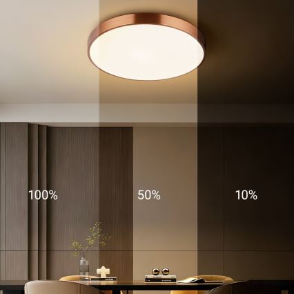 Immax NEO 07321L - dimbare LED-plafondlamp NEO LITE SEMPLICI LED/36W/230V Ø 40 cm Tuya roségoud + afstandsbediening