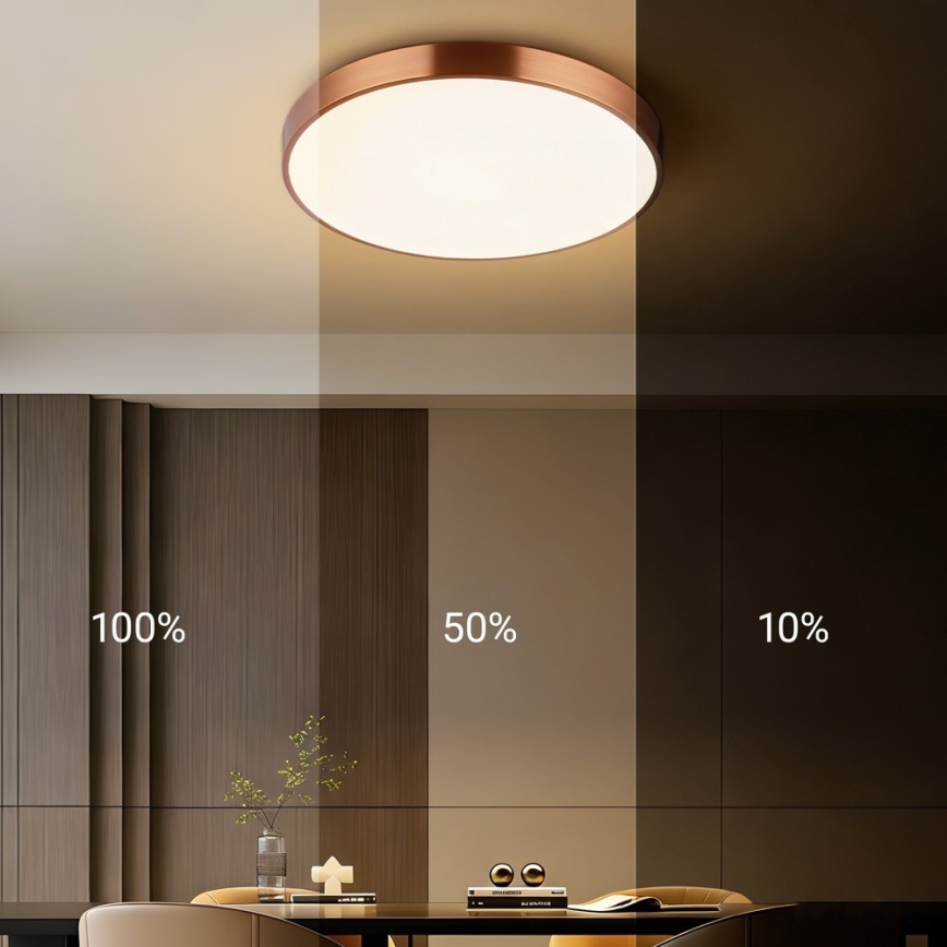 Immax NEO 07321L - dimbare LED-plafondlamp NEO LITE SEMPLICI LED/36W/230V Ø 40 cm Tuya roségoud + afstandsbediening
