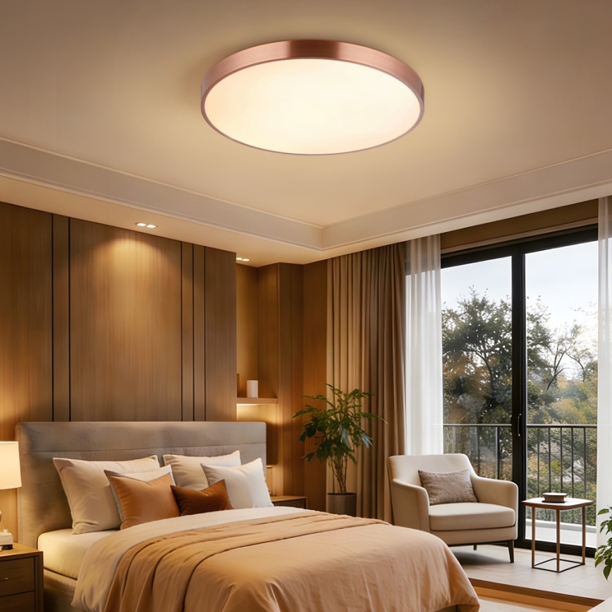 Immax NEO 07322L - Dimbare LED-plafondlamp NEO LITE SEMPLICI LED/60W/230V Ø 60 cm Tuya roségoud + afstandsbediening