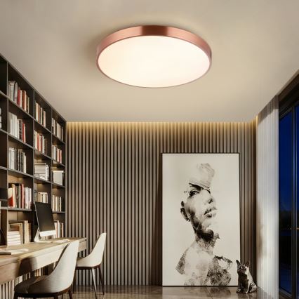 Immax NEO 07322L - Dimbare LED-plafondlamp NEO LITE SEMPLICI LED/60W/230V Ø 60 cm Tuya roségoud + afstandsbediening