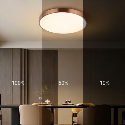 Immax NEO 07322L - Dimbare LED-plafondlamp NEO LITE SEMPLICI LED/60W/230V Ø 60 cm Tuya roségoud + afstandsbediening