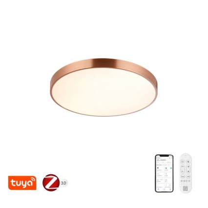 Immax NEO 07322L - dimbare LED-plafondlamp NEO LITE SEMPLICI LED/60W/230V Ø 60 cm, koperkleurig + afstandsbediening