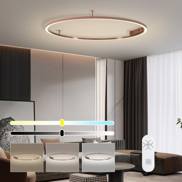 Immax NEO 07325-120C - Dimbare LED-plafondlamp FINO LED/72W/230V 120 cm Tuya roségoud + afstandsbediening