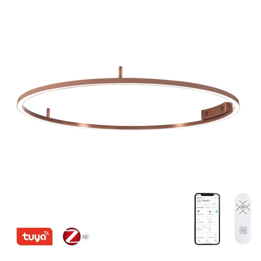 Immax NEO 07325-120C - Dimbare LED-plafondlamp FINO LED/72W/230V 120 cm Tuya roségoud + afstandsbediening