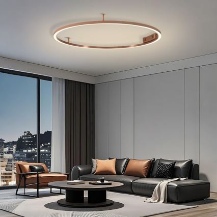 Immax NEO 07325-120C - Dimbare LED-plafondlamp FINO LED/72W/230V 120 cm Tuya roségoud + afstandsbediening