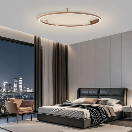 Immax NEO 07325-120C - Dimbare LED-plafondlamp FINO LED/72W/230V 120 cm Tuya roségoud + afstandsbediening