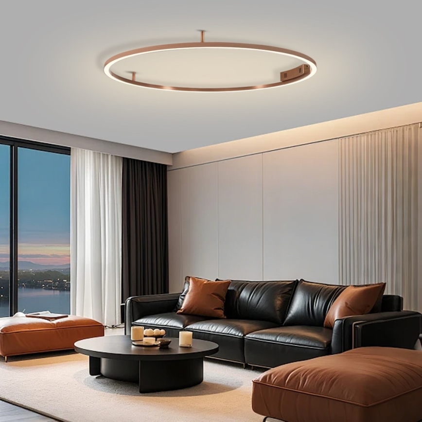 Immax NEO 07325-120C - Dimbare LED-plafondlamp FINO LED/72W/230V 120 cm Tuya roségoud + afstandsbediening