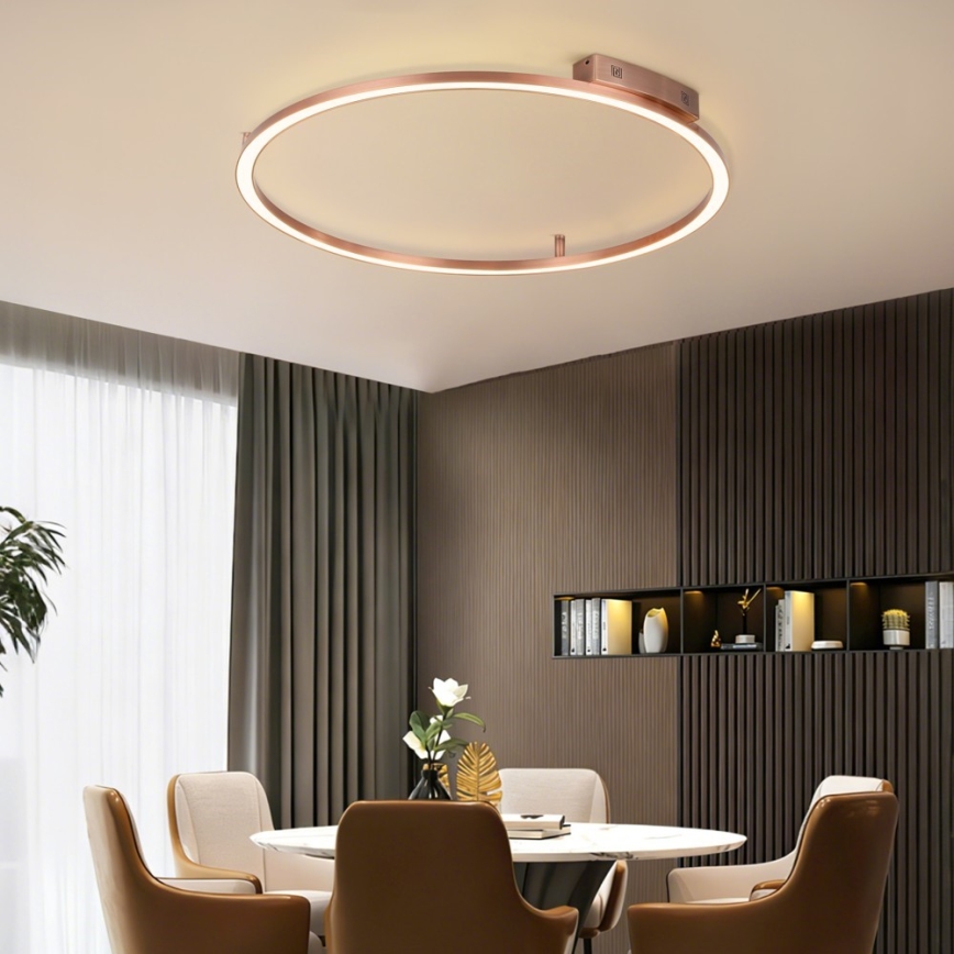 Immax NEO 07325-120C - Dimbare LED-plafondlamp FINO LED/72W/230V 120 cm Tuya roségoud + afstandsbediening