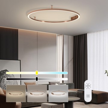 Immax NEO 07326-80C - Dimbare LED-plafondlamp FINO LED/55W/230V 80 cm Tuya roségoud + afstandsbediening
