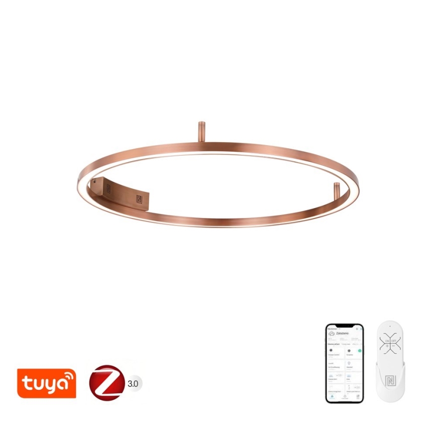 Immax NEO 07326-80C - LED dimbare plafondlamp FINO LED/55W/230V 80 cm Tuya roségoud + afstandsbediening