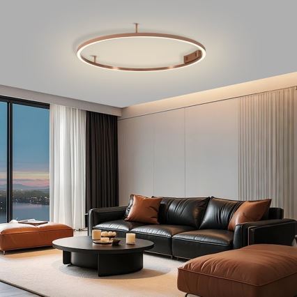 Immax NEO 07326-80C - LED dimbare plafondlamp FINO LED/55W/230V 80 cm Tuya roségoud + afstandsbediening