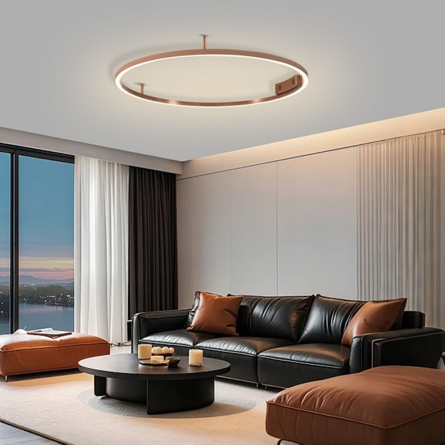 Immax NEO 07326-80C - LED dimbare plafondlamp FINO LED/55W/230V 80 cm Tuya roségoud + afstandsbediening