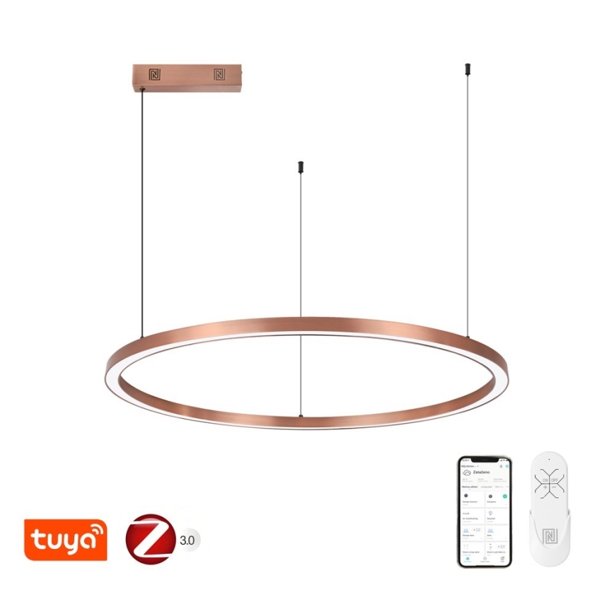 Immax NEO 07327L - Dimbare LED-hanglamp aan kabel FINO LED/55W/230V 80 cm Tuya roségoud + afstandsbediening