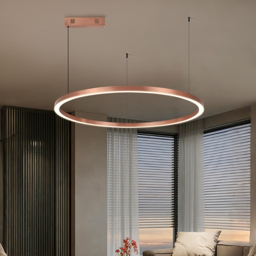 Immax NEO 07327L - Dimbare LED-hanglamp aan kabel FINO LED/55W/230V 80 cm Tuya roségoud + afstandsbediening