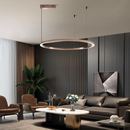 Immax NEO 07327L - Dimbare LED-hanglamp aan kabel FINO LED/55W/230V 80 cm Tuya roségoud + afstandsbediening