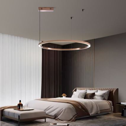 Immax NEO 07327L - Dimbare LED-hanglamp aan kabel FINO LED/55W/230V 80 cm Tuya roségoud + afstandsbediening