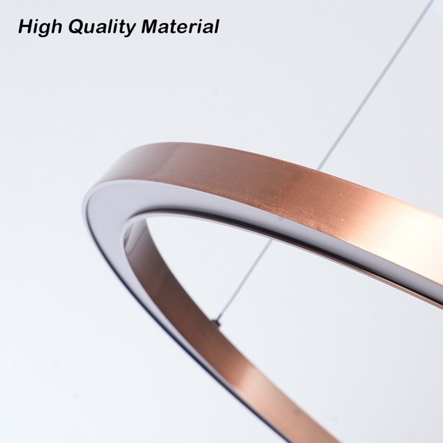 Immax NEO 07327L - Dimbare LED-hanglamp aan kabel FINO LED/55W/230V 80 cm Tuya roségoud + afstandsbediening