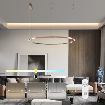 Immax NEO 07328L - LED dimbare hanglamp aan kabel FINO LED/72W/230V 120 cm Tuya roségoud + afstandsbediening