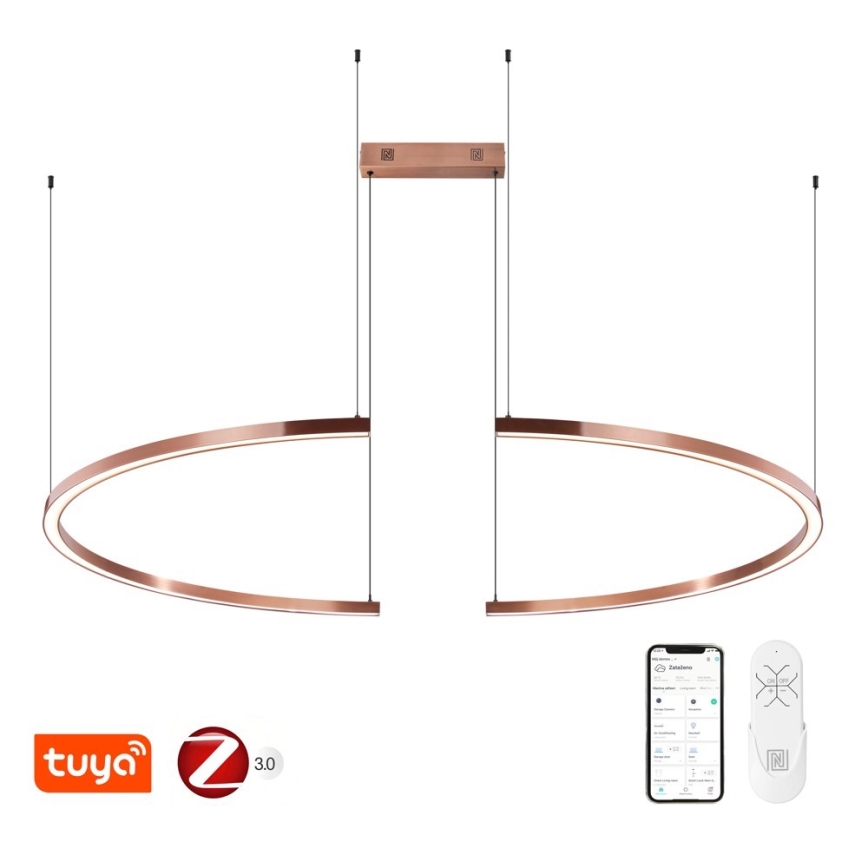 Immax NEO 07328L - LED dimbare hanglamp aan kabel FINO LED/72W/230V 120 cm Tuya roségoud + afstandsbediening