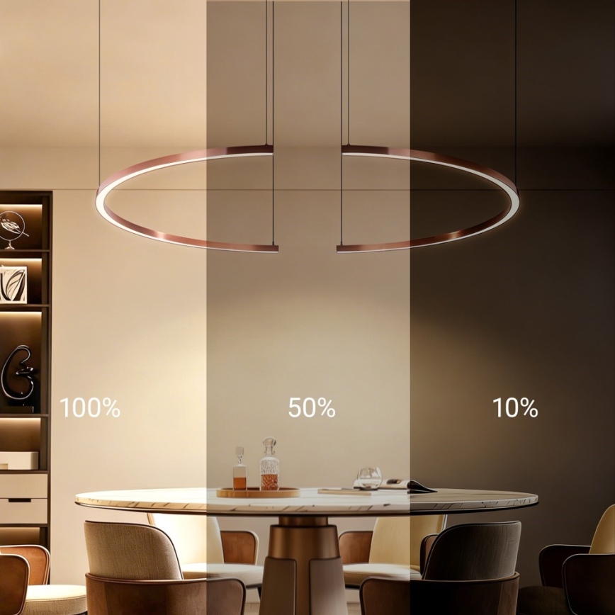 Immax NEO 07328L - LED dimbare hanglamp aan kabel FINO LED/72W/230V 120 cm Tuya roségoud + afstandsbediening