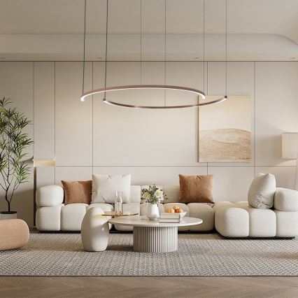 Immax NEO 07328L - LED dimbare hanglamp aan kabel FINO LED/72W/230V 120 cm Tuya roségoud + afstandsbediening