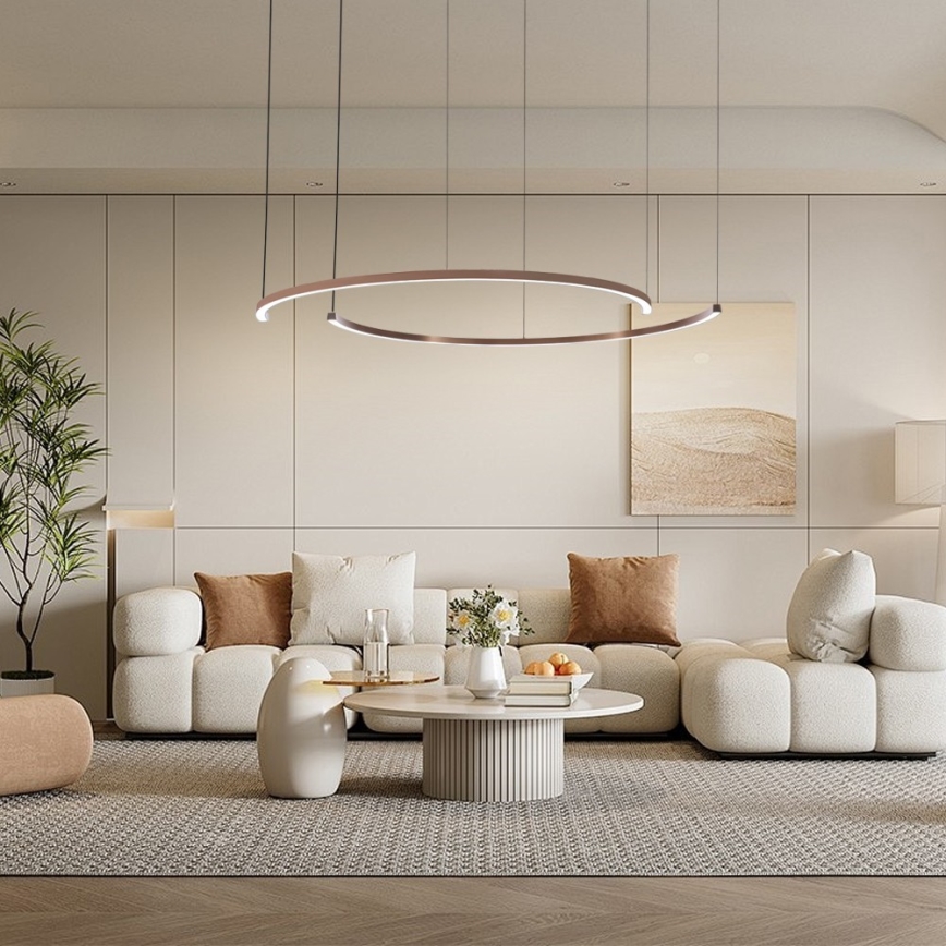 Immax NEO 07328L - LED dimbare hanglamp aan kabel FINO LED/72W/230V 120 cm Tuya roségoud + afstandsbediening