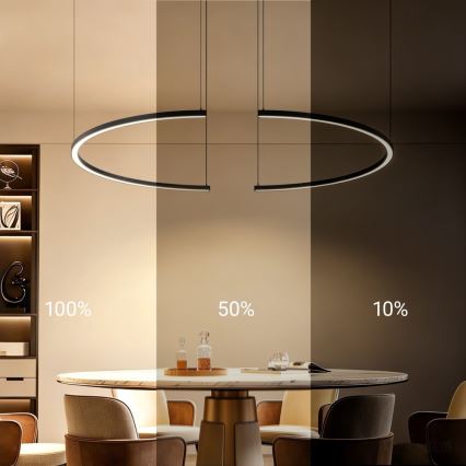 Immax NEO 07329L - LED dimbare pendellamp met kabel FINO LED/72W/230V 120 cm Tuya zwart + afstandsbediening