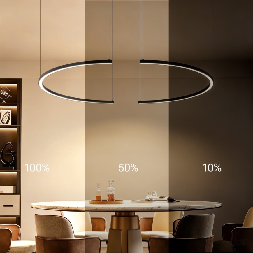 Immax NEO 07329L - LED dimbare pendellamp met kabel FINO LED/72W/230V 120 cm Tuya zwart + afstandsbediening