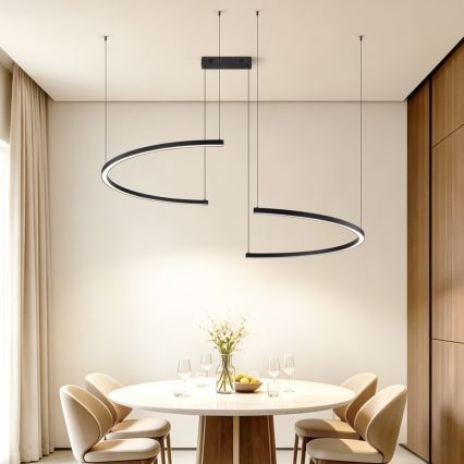 Immax NEO 07329L - LED dimbare pendellamp met kabel FINO LED/72W/230V 120 cm Tuya zwart + afstandsbediening