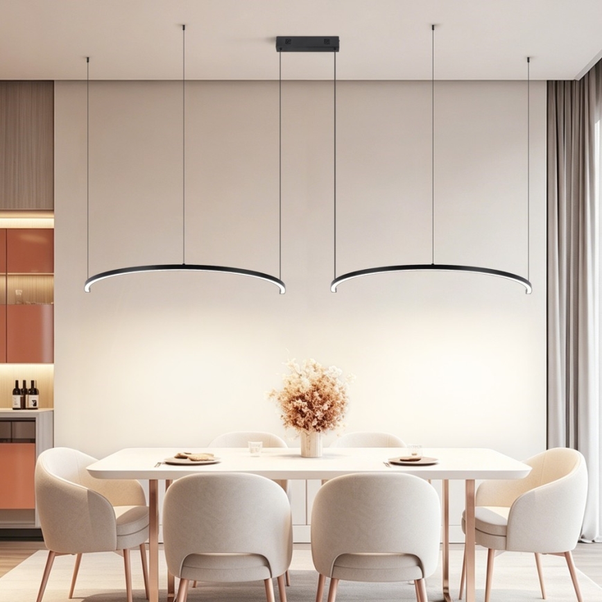 Immax NEO 07329L - LED dimbare pendellamp met kabel FINO LED/72W/230V 120 cm Tuya zwart + afstandsbediening