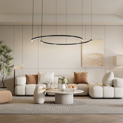 Immax NEO 07329L - LED dimbare pendellamp met kabel FINO LED/72W/230V 120 cm Tuya zwart + afstandsbediening