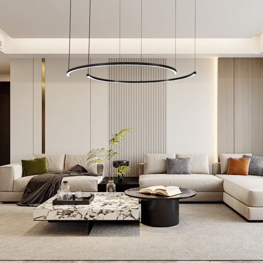 Immax NEO 07329L - LED dimbare pendellamp met kabel FINO LED/72W/230V 120 cm Tuya zwart + afstandsbediening
