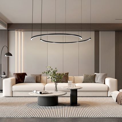 Immax NEO 07329L - LED dimbare pendellamp met kabel FINO LED/72W/230V 120 cm Tuya zwart + afstandsbediening