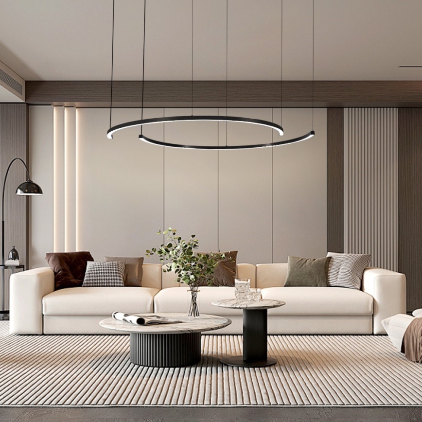 Immax NEO 07329L - LED dimbare pendellamp met kabel FINO LED/72W/230V 120 cm Tuya zwart + afstandsbediening