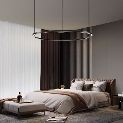 Immax NEO 07329L - LED dimbare pendellamp met kabel FINO LED/72W/230V 120 cm Tuya zwart + afstandsbediening