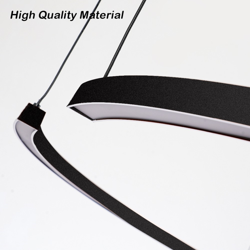 Immax NEO 07329L - LED dimbare pendellamp met kabel FINO LED/72W/230V 120 cm Tuya zwart + afstandsbediening