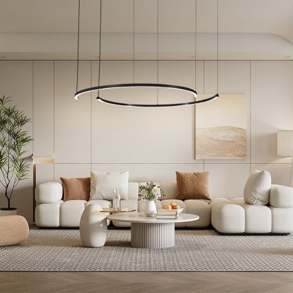 Immax NEO 07329L - FINO dimbare LED-hanglamp aan kabel LED/72W/230V 120 cm zwart Tuya + afstandsbediening