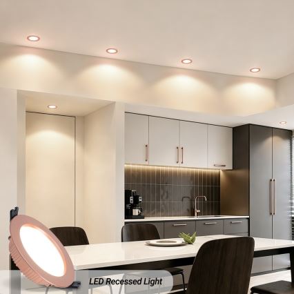 Immax NEO 07330L - Dimbare LED-inbouwspot DOWN LED/12W/230V Wi-Fi Tuya Ø 12 cm roségoud