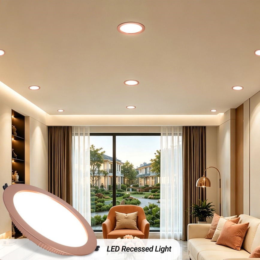 Immax NEO 07331L - LED dimbare inbouwspot DOWN LED/36W/230V Wi-Fi Tuya Ø 23 cm roségoud