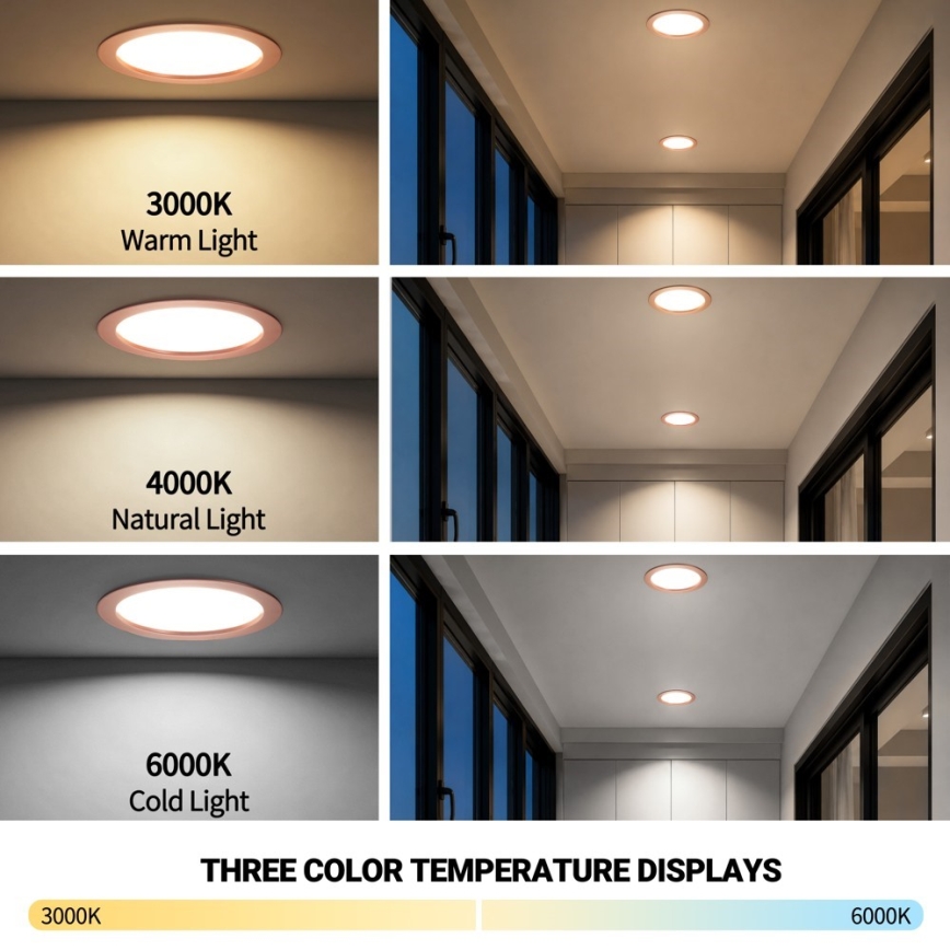 Immax NEO 07331L - LED dimbare inbouwspot DOWN LED/36W/230V Wi-Fi Tuya Ø 23 cm roségoud