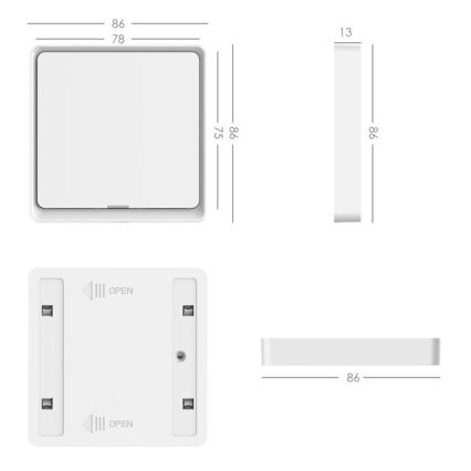 Immax NEO 07506L - Schakelaar 1-knops SMART 1xCR2430 Zigbee 3.0 Tuya