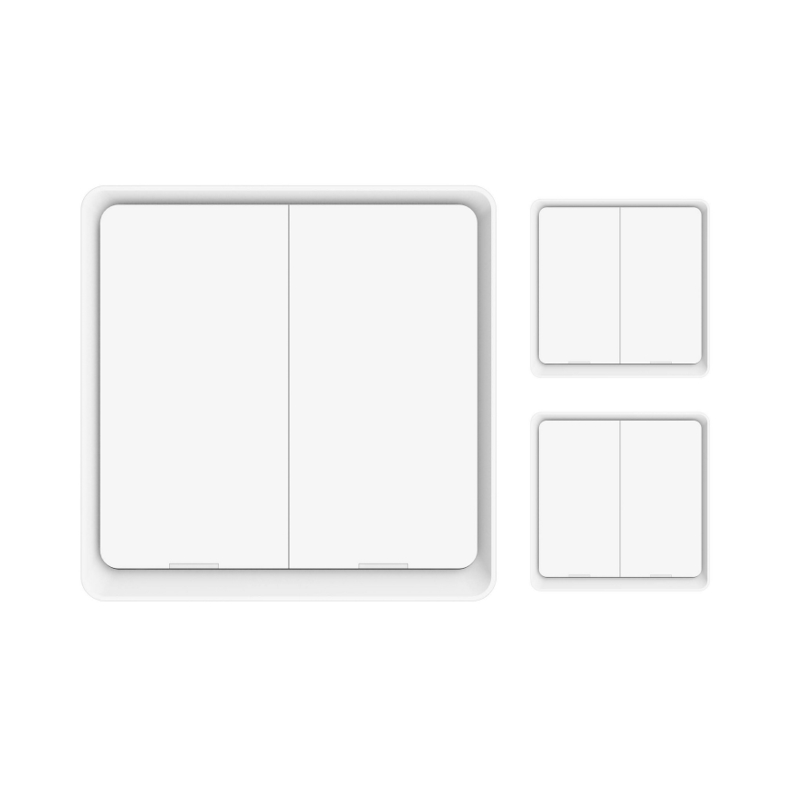 Immax NEO 07507C - SET met 3x schakelaars 2-knops SMART 3xCR2430 Zigbee 3.0 Tuya