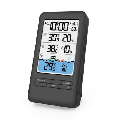 Immax NEO 07529L - Slimme zwembadtemperatuursensor +2x binnentemperatuur- en vochtigheidssensor Wi-Fi Tuya